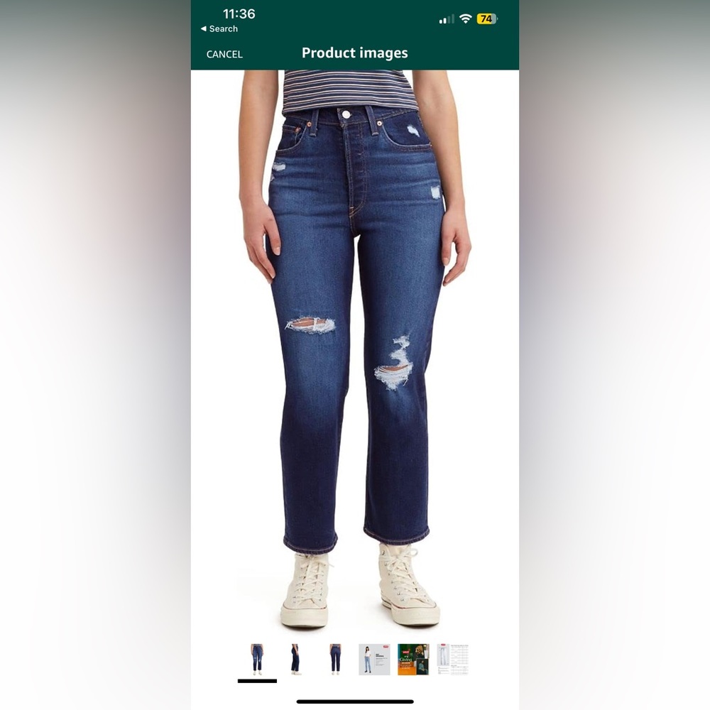 NWT Levi’s ribcage straight ankle jeans